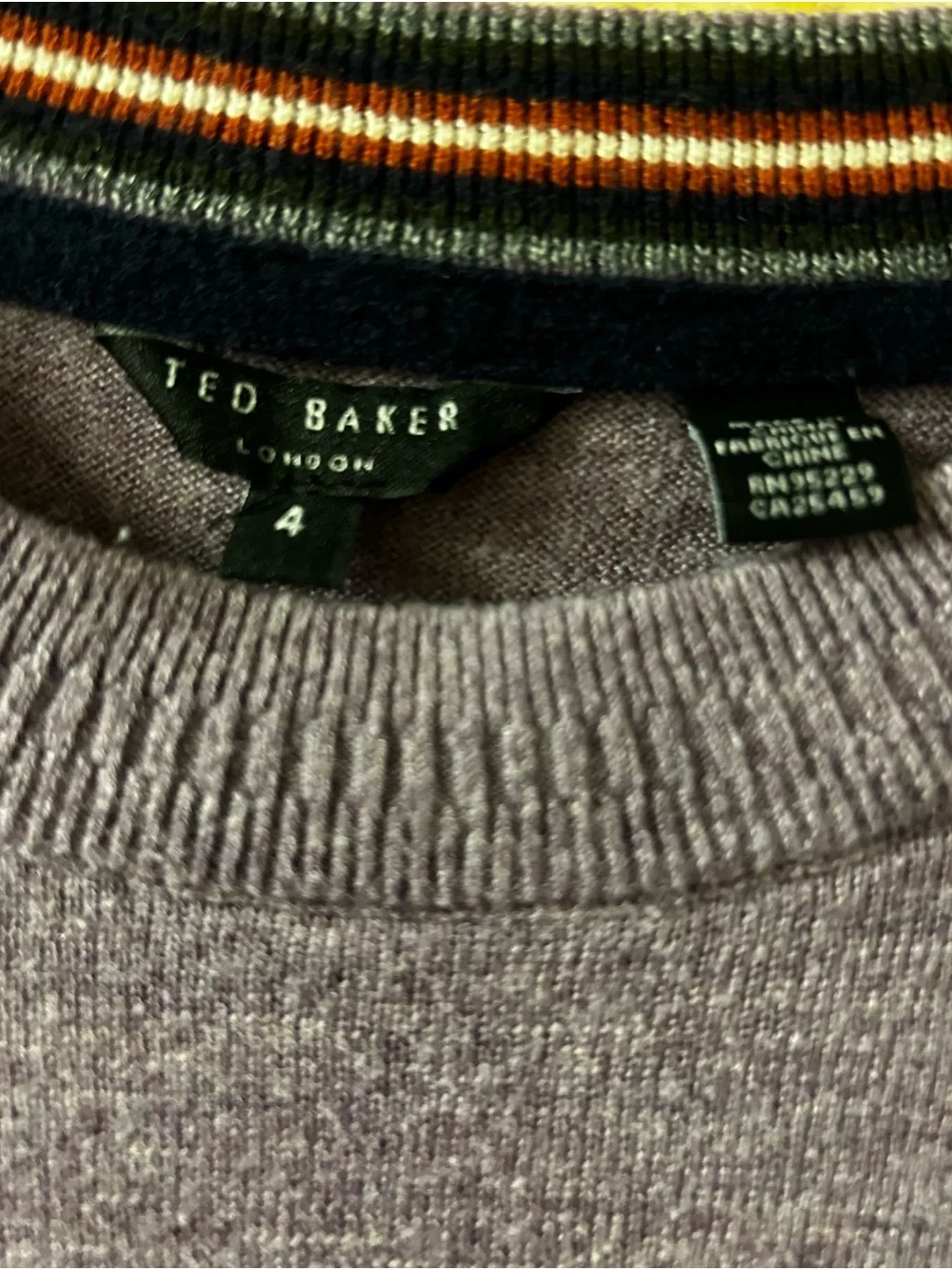 Ted Baker Purple Crewneck Men's Sweater wool cashmere blend